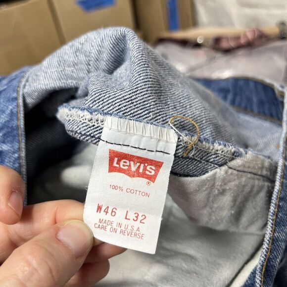 Levis 517 Jeans 46x30 42 Waist Actual Orange Tab Made in USA Boot Cut Vintage - Picture 6 of 7